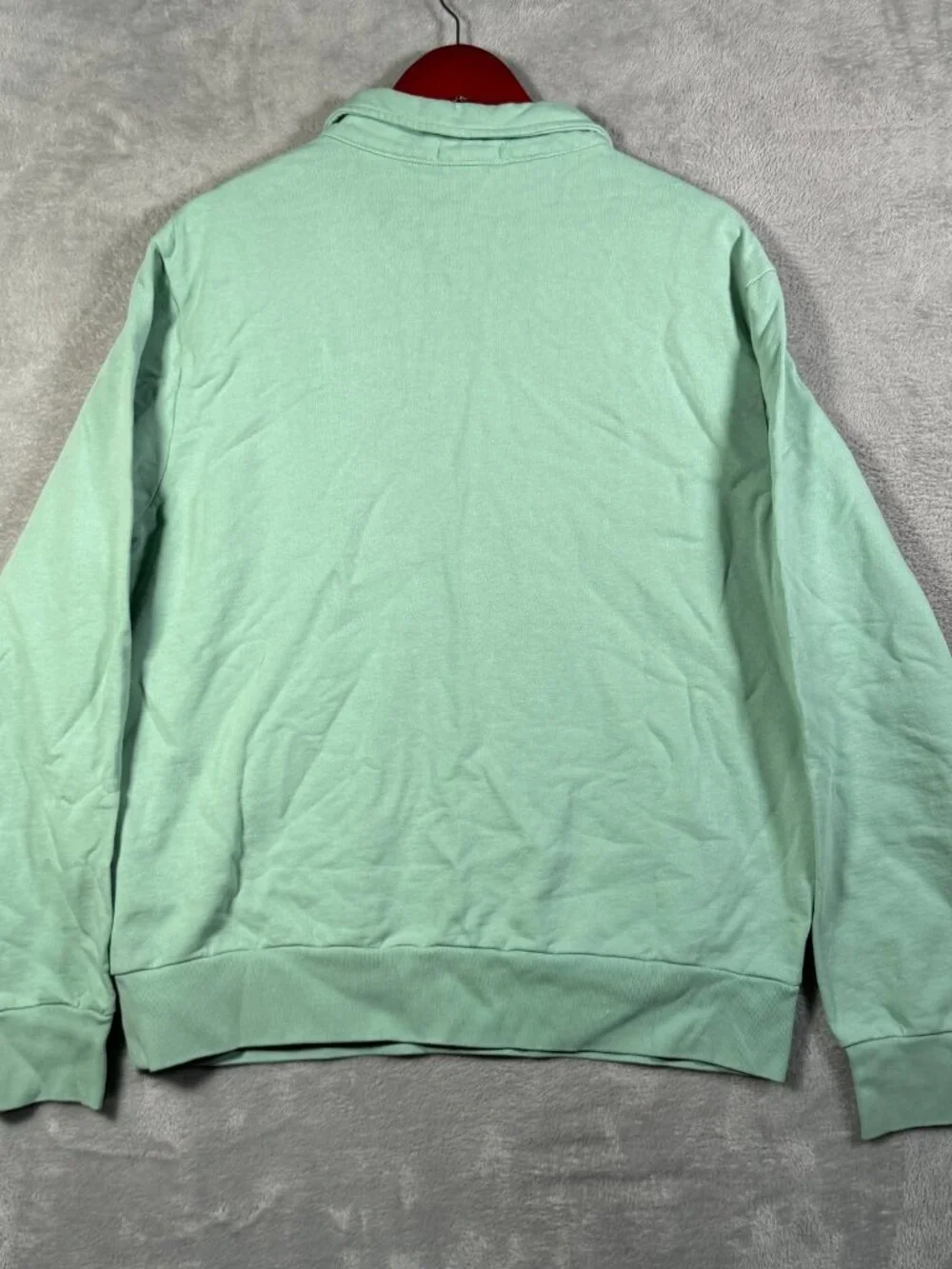 Polo Ralph Lauren Sweatshirt Mens L Mint Green 1/4 Zip Pullover French Terry